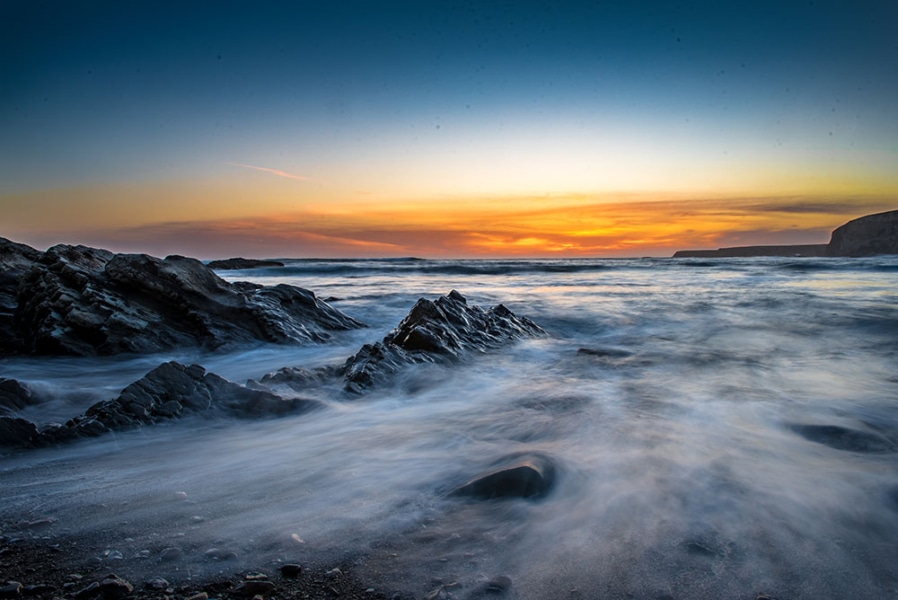 Sunset in Point Arena, California near the Wharf Master's Inn